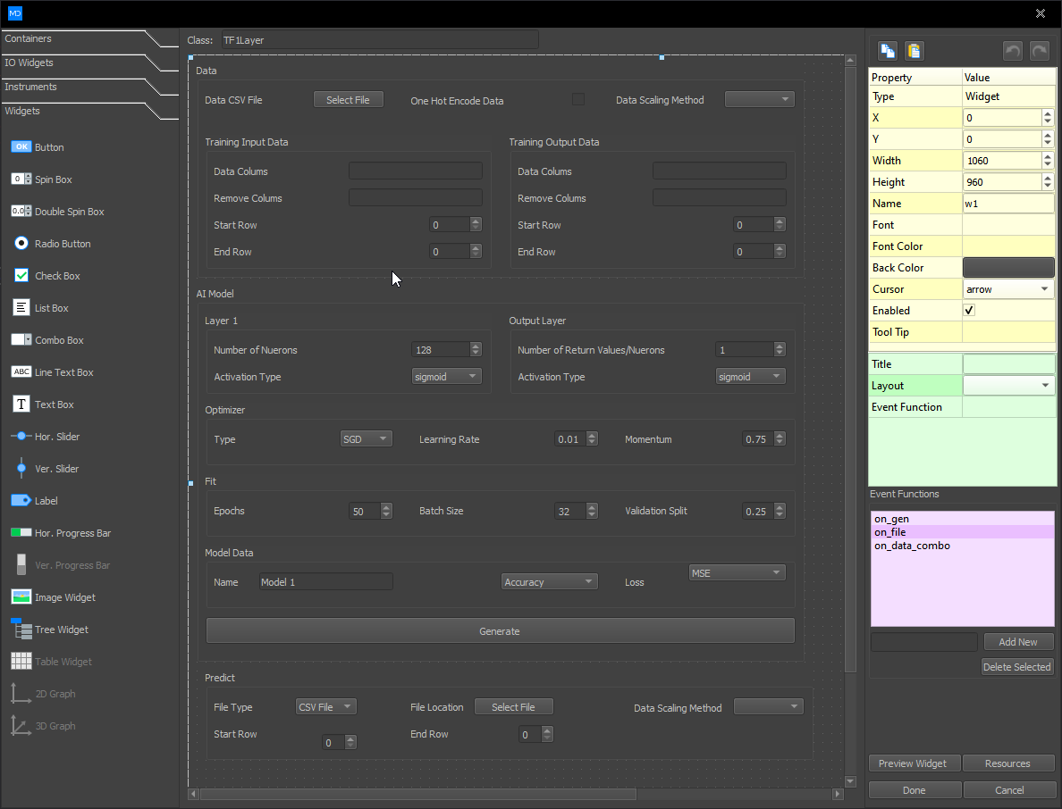 Python GUI Builder